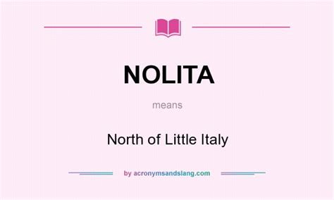 What does Nolita stand for?