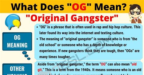 What does OG mean in text?
