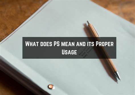What does P PS mean?