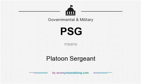 What does PSG stand for in the Navy?
