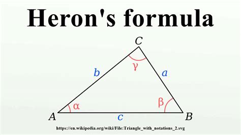 What does S mean in Heron's formula?