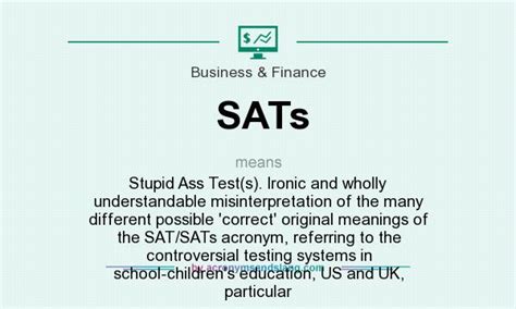 What does SATs stand for?