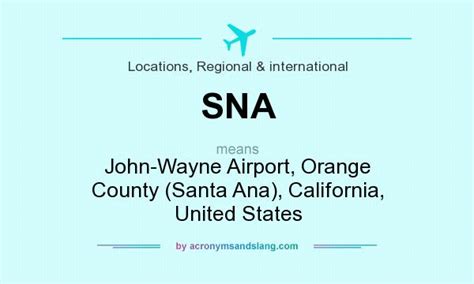 What does SNA stand for in airports?