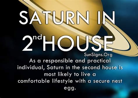 What does Saturn in 2nd house mean?