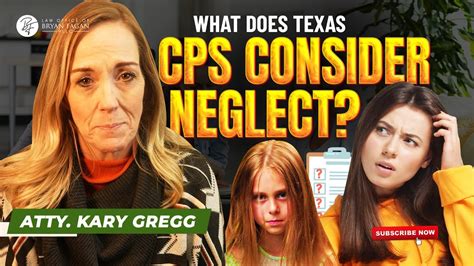 What does Texas CPS consider neglect?