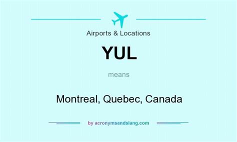 What does YUL stand for in Montréal?