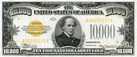 What does a $10,000 bill look like?