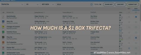 What does a 1 trifecta box cost?