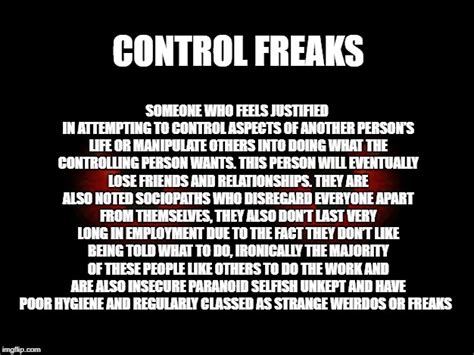 What does a control freak look like?