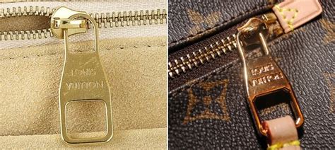 What does a real Louis Vuitton zipper look like?