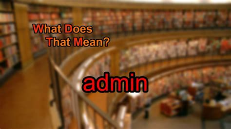 What does admin login mean?