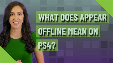 What does appear offline mean?