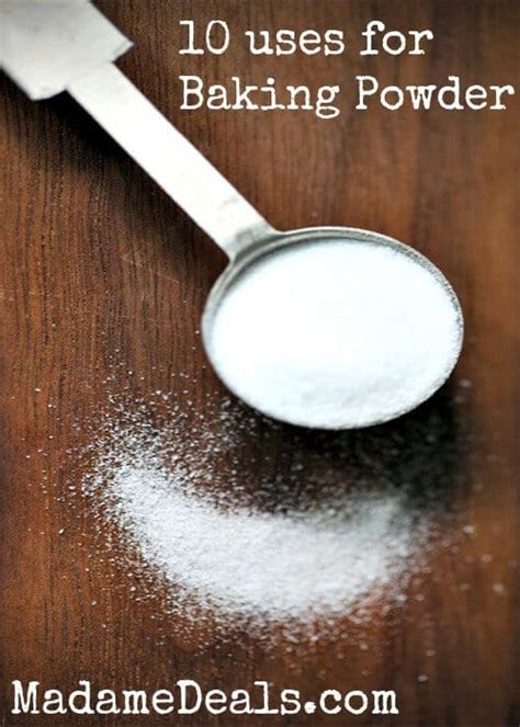 What does baking powder do to wood?