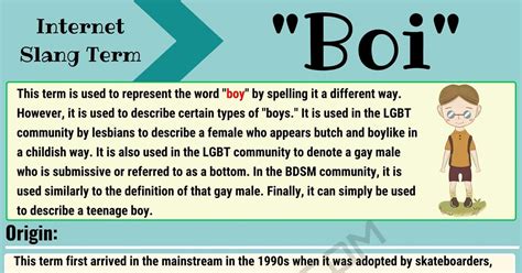 What does boi mean slang?