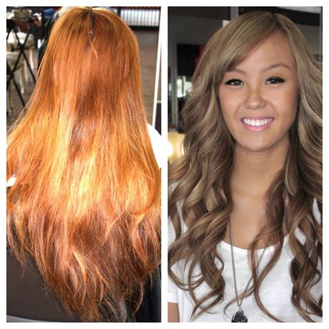 What does brassy hair look like?