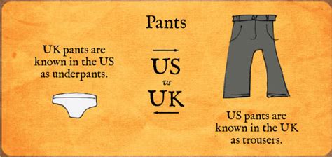 What does britain call pants?