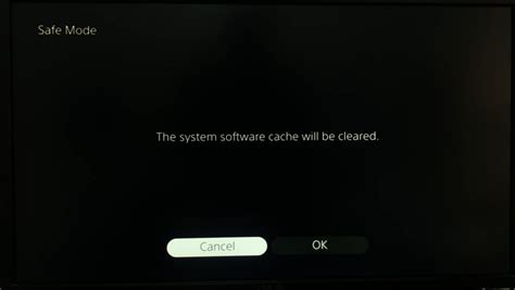 What does clearing software cache do on PS5?