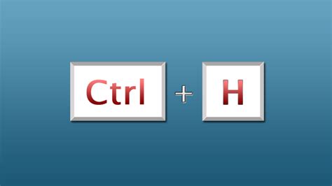 What does control h mean?