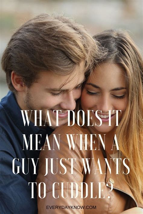 What does cuddle mean to a guy?