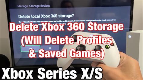 What does deleting saved games do on Xbox?