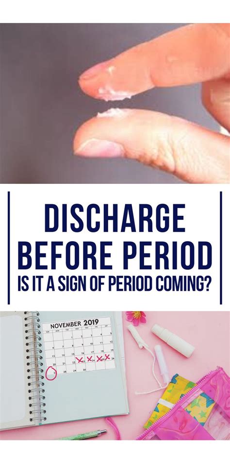 What does discharge look like days before period?