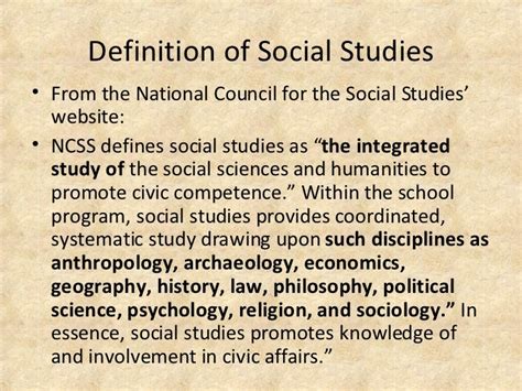 What does domain mean in social studies?