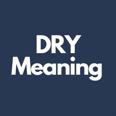 What does dry mean in UK?