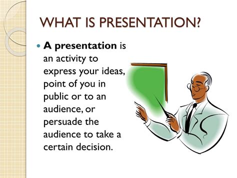 What does excellent presentation mean?