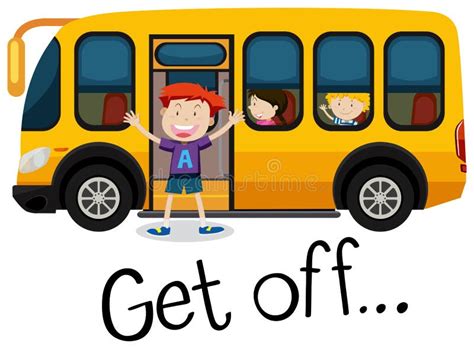 What does get off a bus mean?
