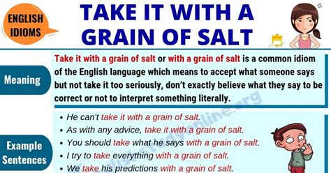What does grain of salt mean?