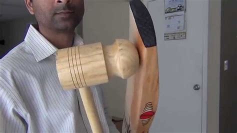 What does hammering a cricket bat do?