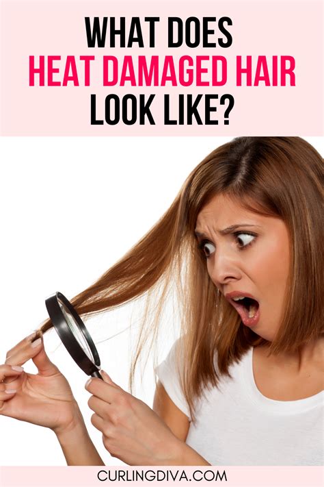 What does heat damaged hair look like?