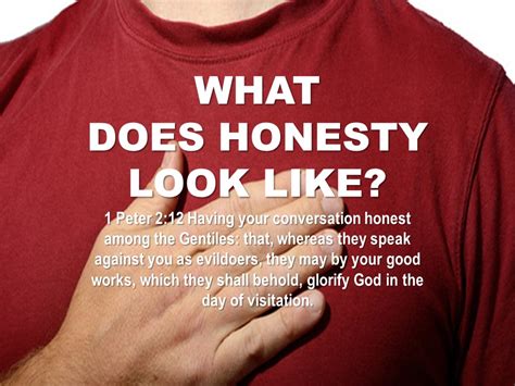 What does honesty look like to you?