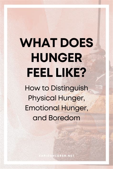 What does hunger feel like?