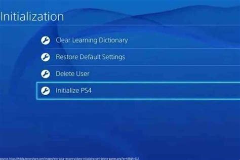 What does initialising the PS4 do?