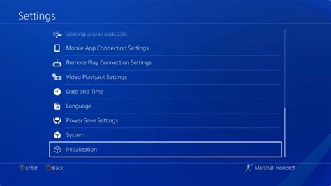 What does initializing a PS4 do?