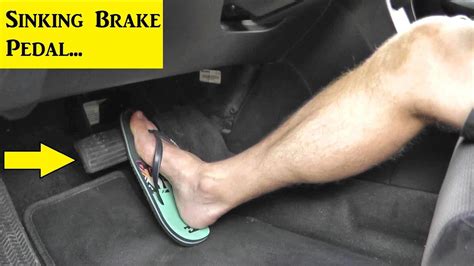 What does it mean if I can push my brake pedal all the way down?