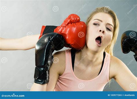 What does it mean if a woman is punching?