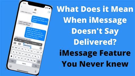 What does it mean if it doesn't say delivered on iMessage?