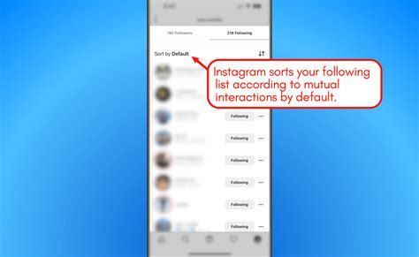 What does it mean if someone is at the top of your following list on Instagram?