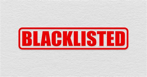 What does it mean to be blacklisted by a bank?