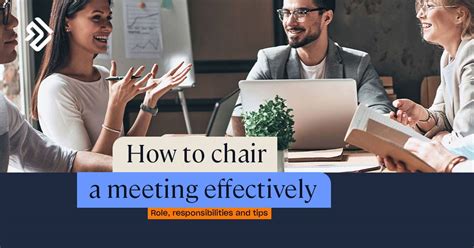What does it mean to chair a meeting?