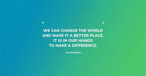 What does it mean to make a difference in the world?