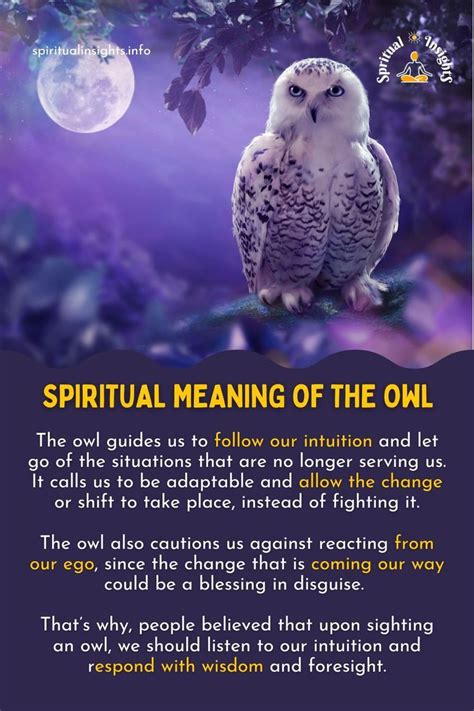 What does it mean to see an owl at night spiritual?