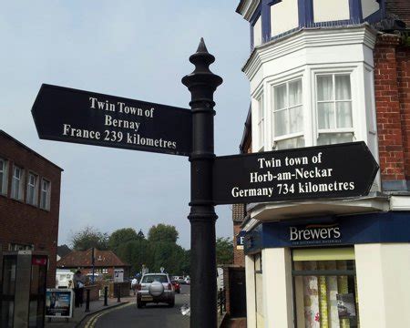What does it mean when a town is twinned?