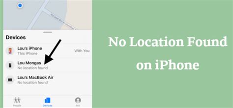 What does it mean when it says no location found?