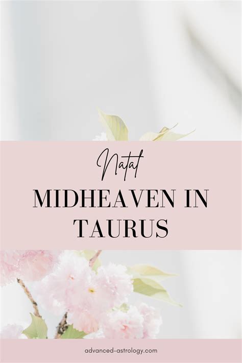 What does it mean when your Midheaven is in Taurus?