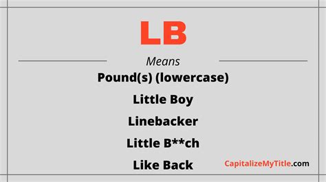 What does lb mean in London?