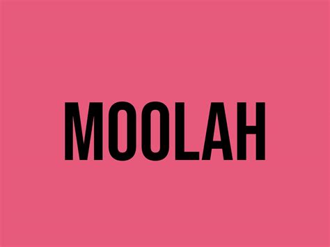 What does moolah mean?