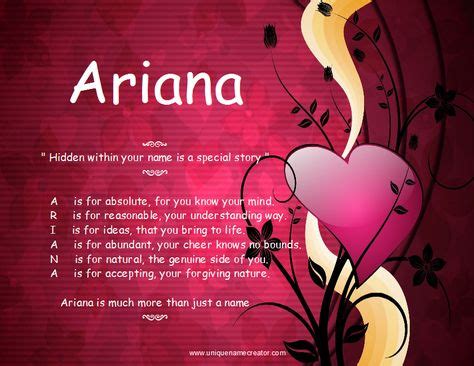 What does name Ariana mean?